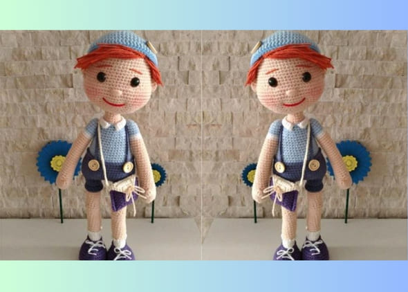 Boneco Colegial Amigurumi Receita Grátis