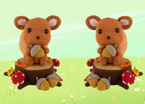 Esquilo Amigurumi Receita Grátis
