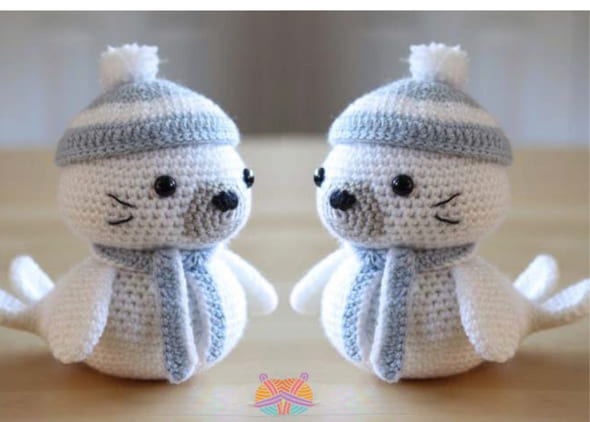 Foca Amigurumi Receita Grátis
