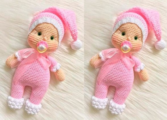 Receita-Amigurumi-Bebê-com-Gorro